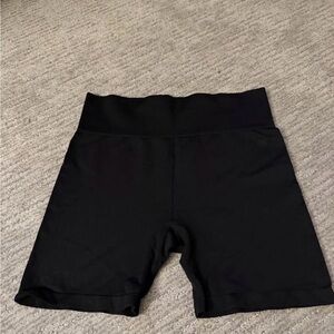 Forever 21 Black High-Rise Athletic Bike Shorts
